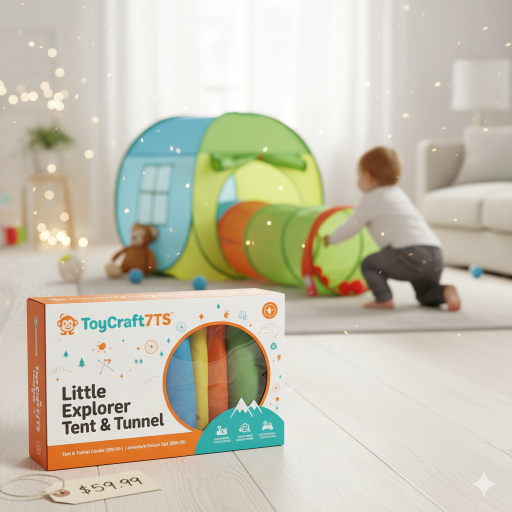 ToyCraft7TS Little Explorer Tent & Tunnel