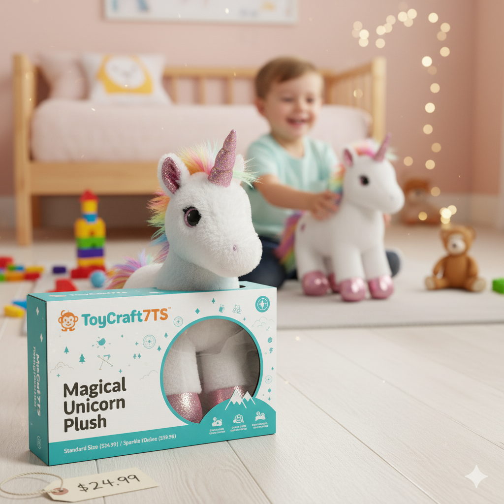 ToyCraft7TS Magical Unicorn Plush